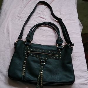 MMS Design Studio Black Studded Purse
